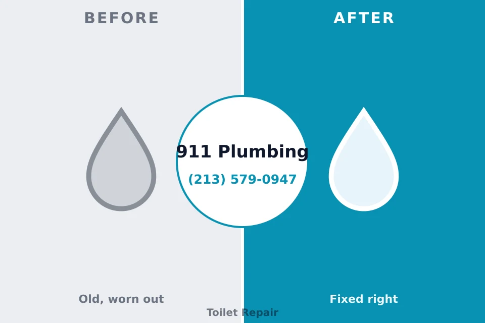 Before and after: plumbing repair West Hills, NY